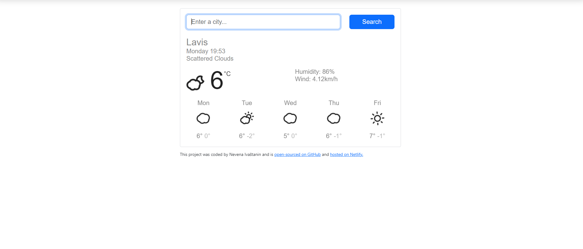 Weather App preview